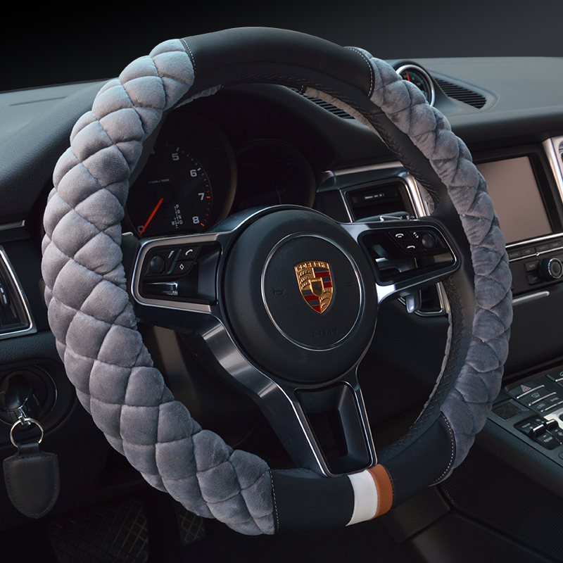 微尚 毛绒把套 方向盘套