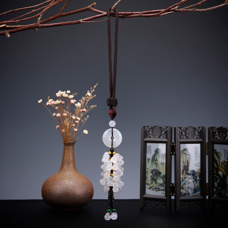 意维安 葫芦玉石装饰汽车挂件