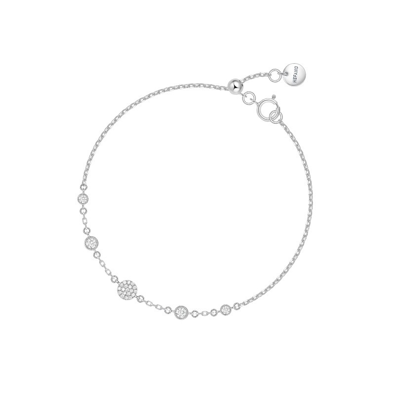 何方珠宝 银白色 手链