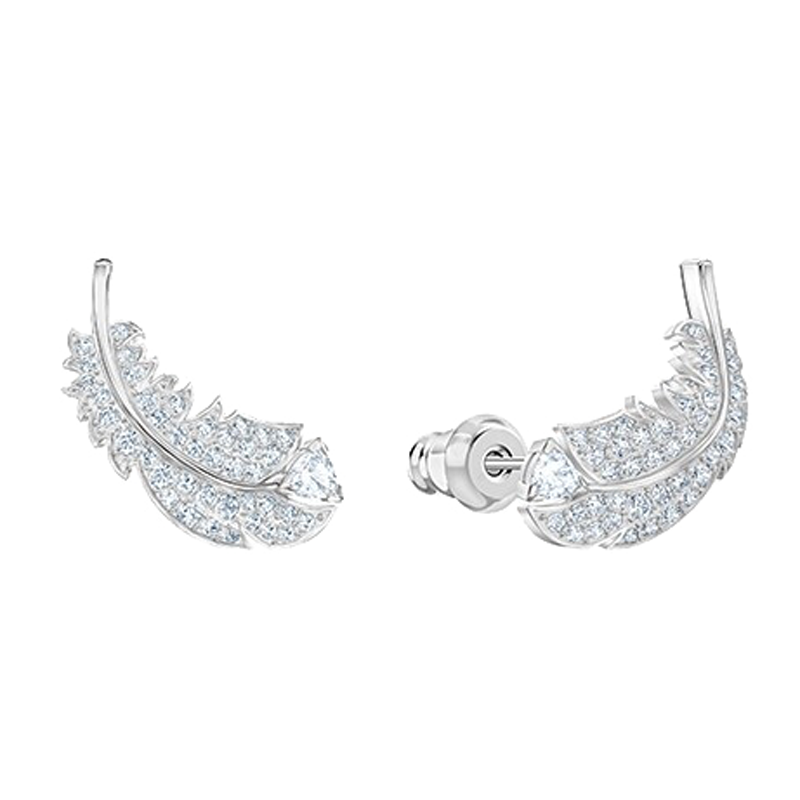 施华洛世奇 羽毛 耳饰