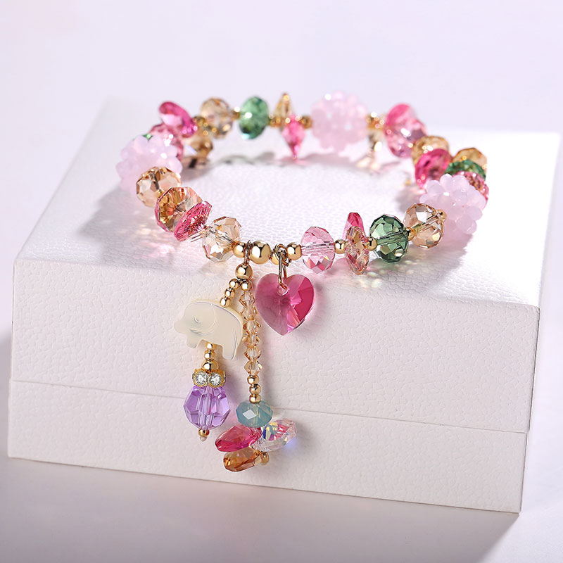 俏物俏女 绚丽多彩水晶手链