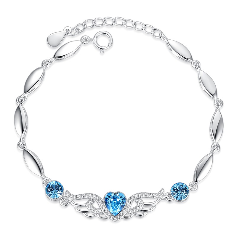 法蔻 天使之翼镀白金色手链