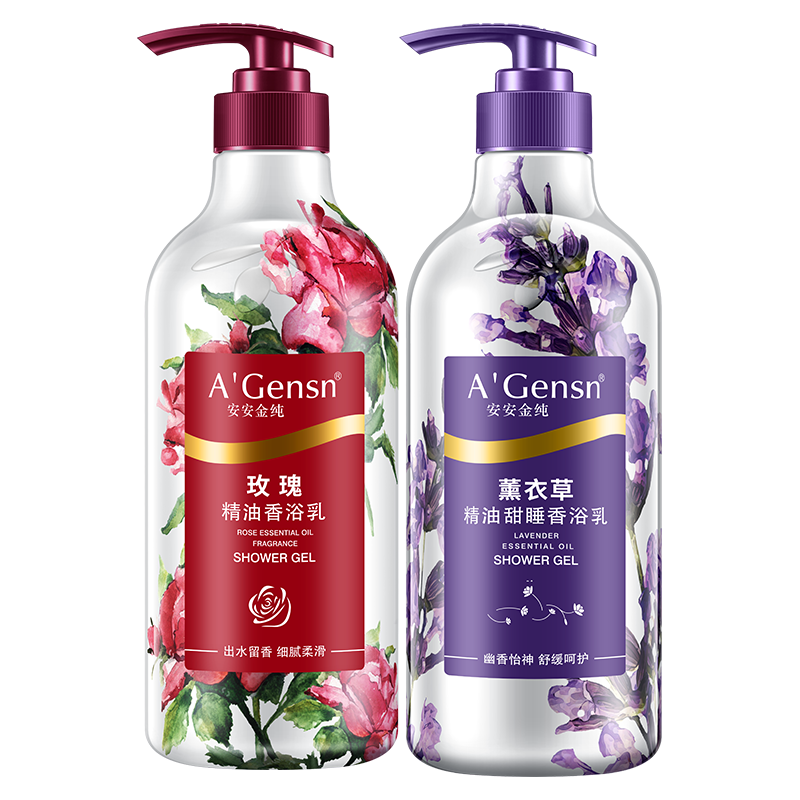 安安金纯 玫瑰精油 沐浴露