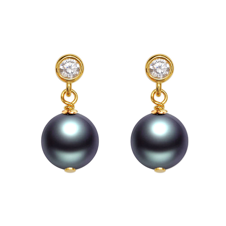 KJ 黑色珍珠 耳饰