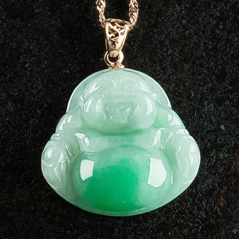 碧玉尊 精致玉佛吊坠