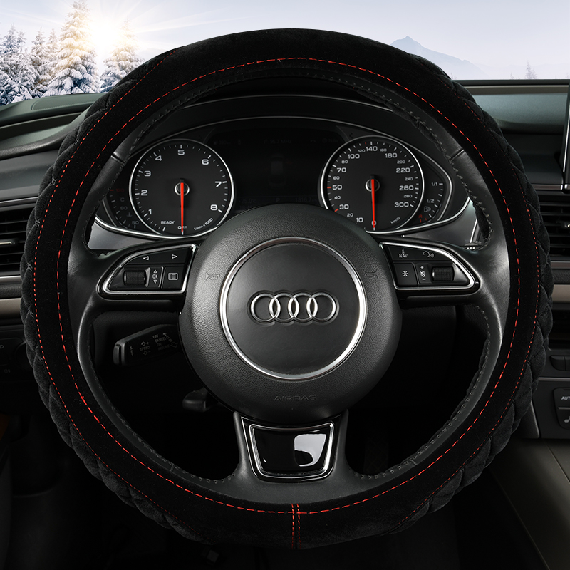 微尚 舒适毛绒方向盘套