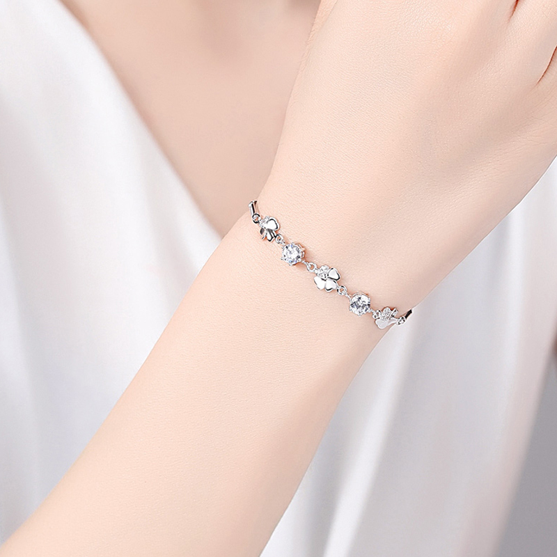 古耐 四叶草S925银手链