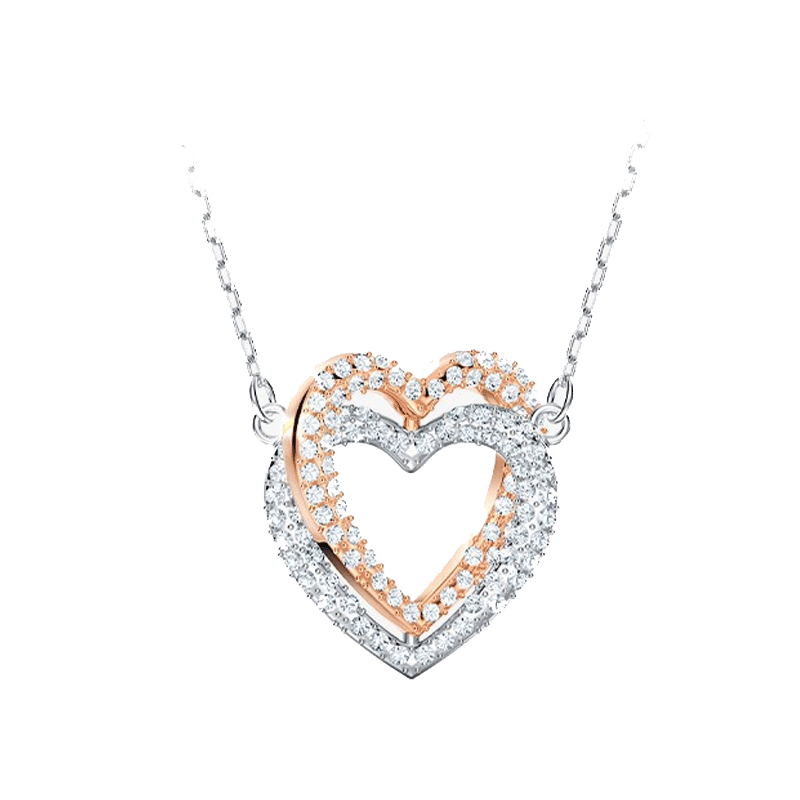 施华洛世奇 心心相扣锁骨项链