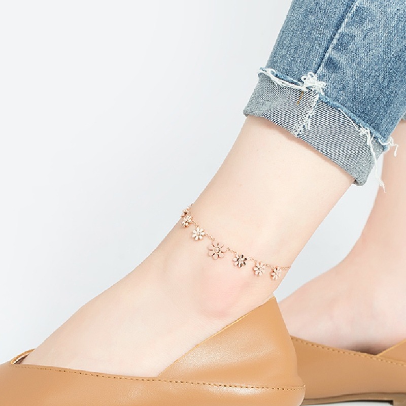 卓麦小雏菊时尚脚链