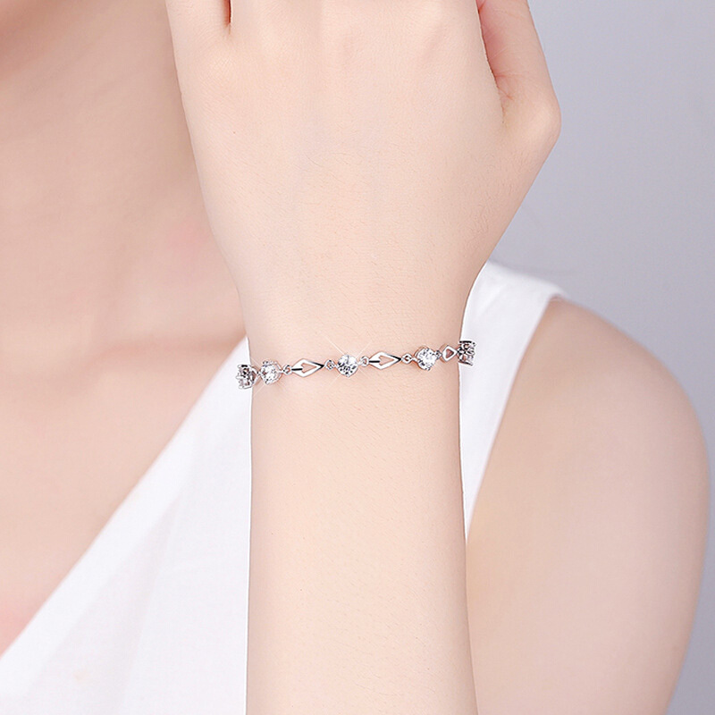 缔晶菱光之恋银手链