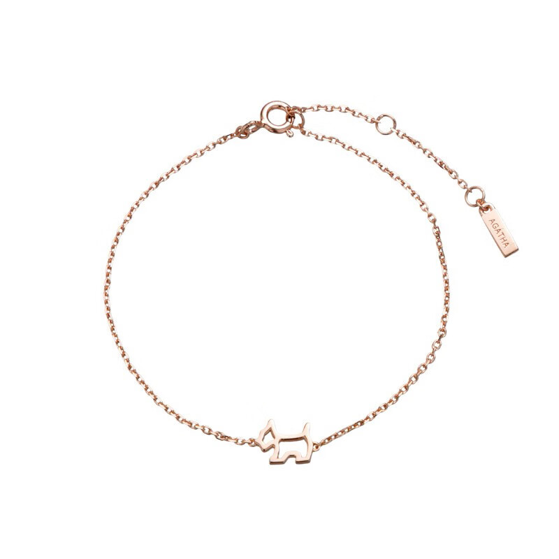 瑷嘉莎 镂空小狗 手链