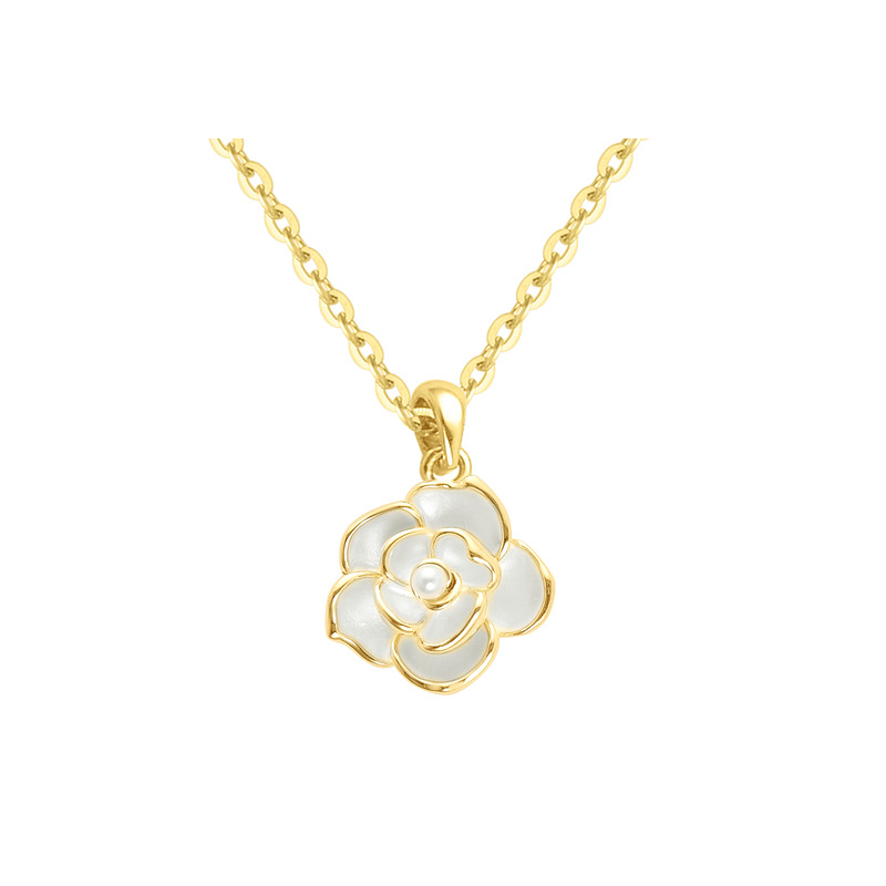 阿吉豆 山茶花项链