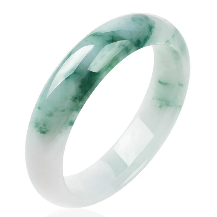 净心石 飘花翡翠玉镯