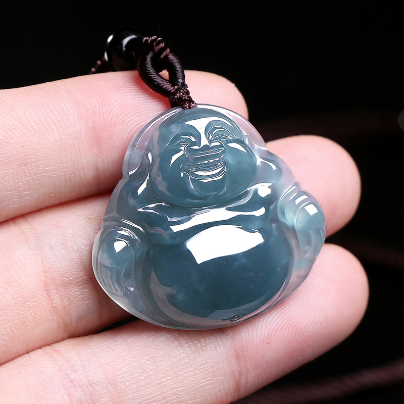 祥祯福珠宝 笑佛冰种翡翠吊坠