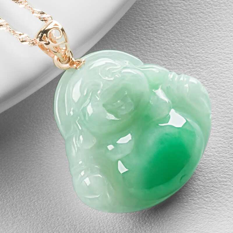 碧玉尊 弥勒佛翡翠吊坠