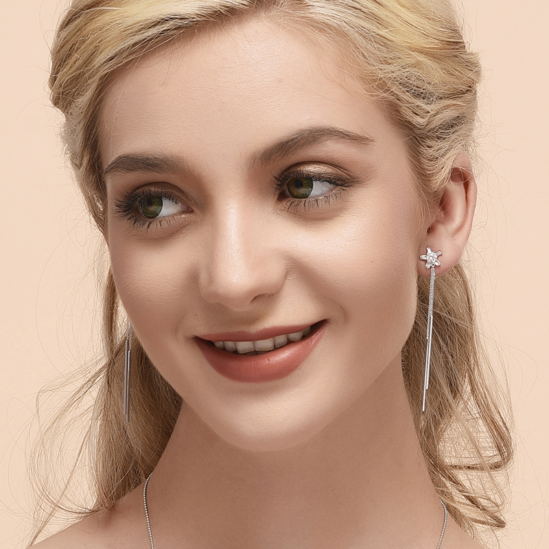 黛若 银针流苏长款耳坠