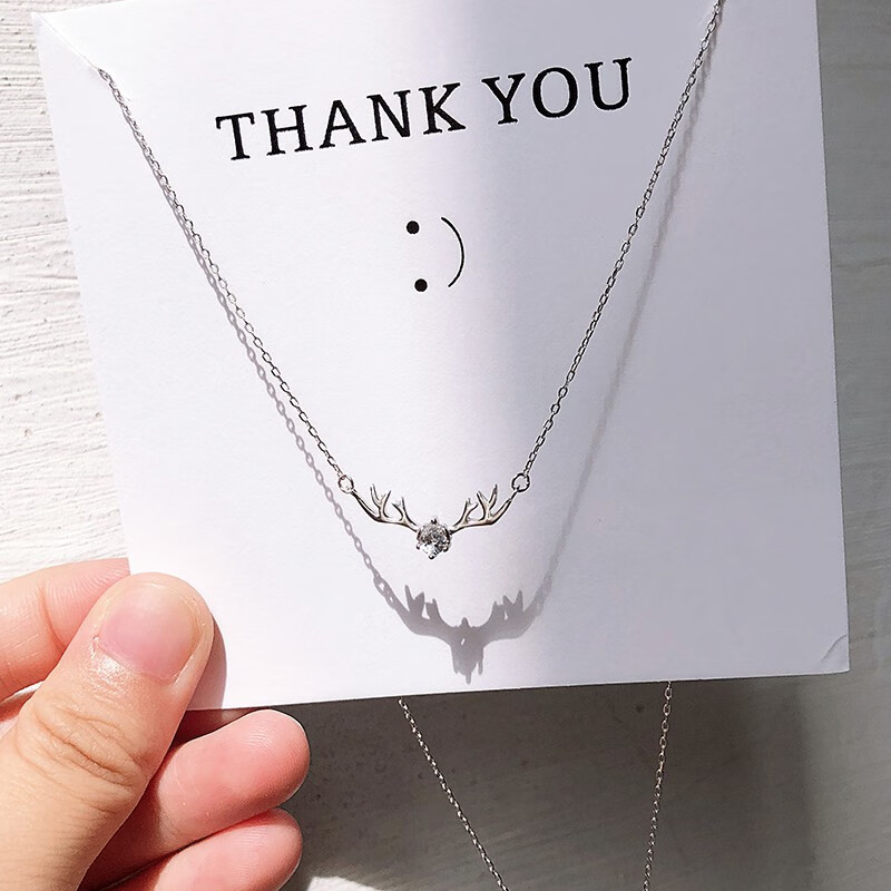 YYEU 生动麋鹿项链