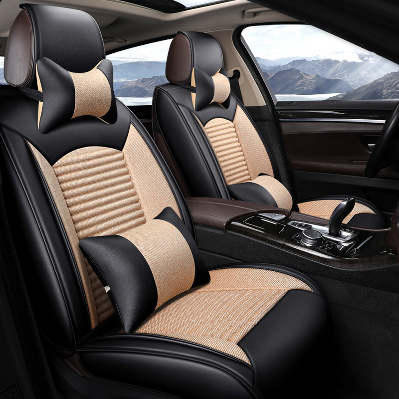 布雷什仿亚麻透气汽车座套