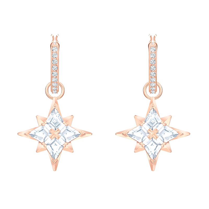 施华洛世奇 多棱角雪花 耳环