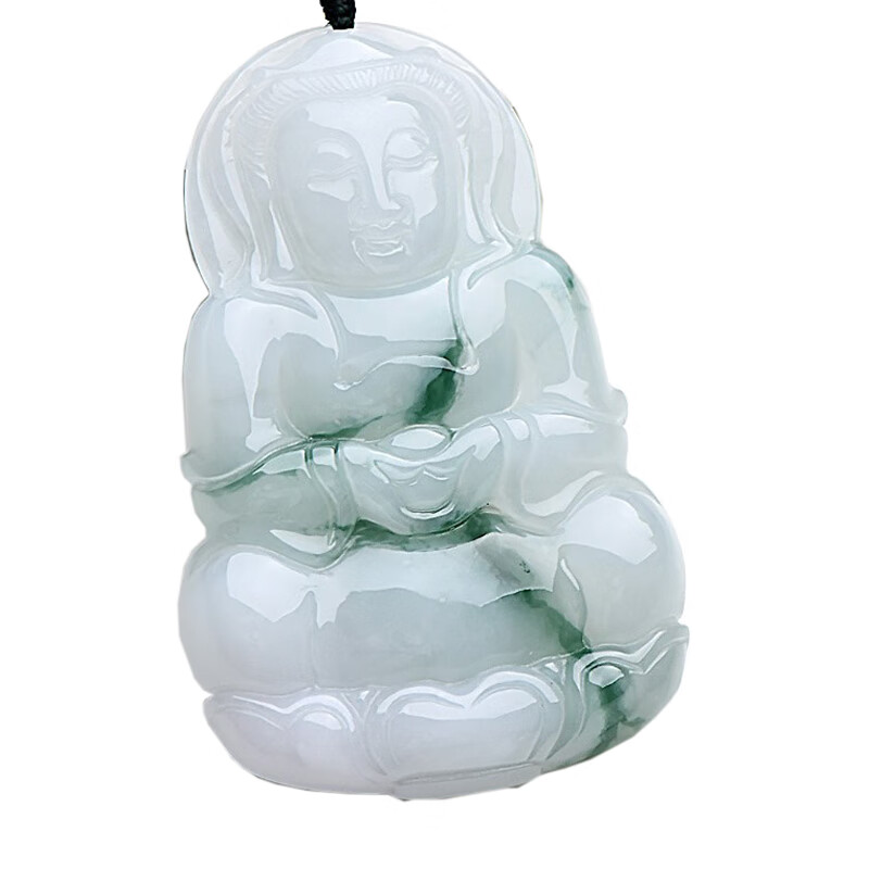 千载一玉 男款飘蓝花观音吊坠