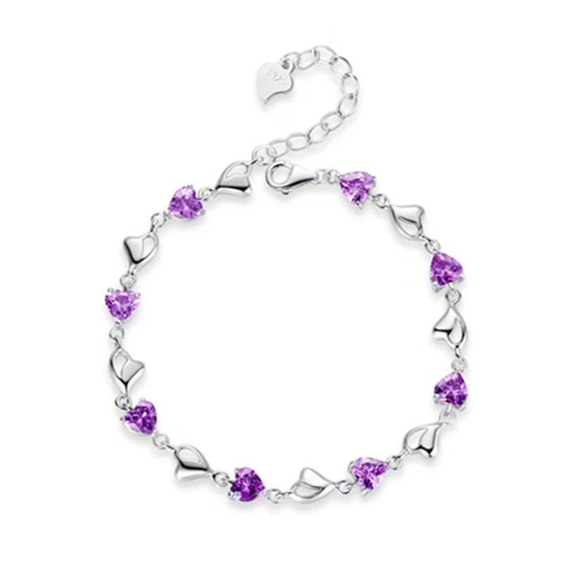 森贝 925银紫水晶手链