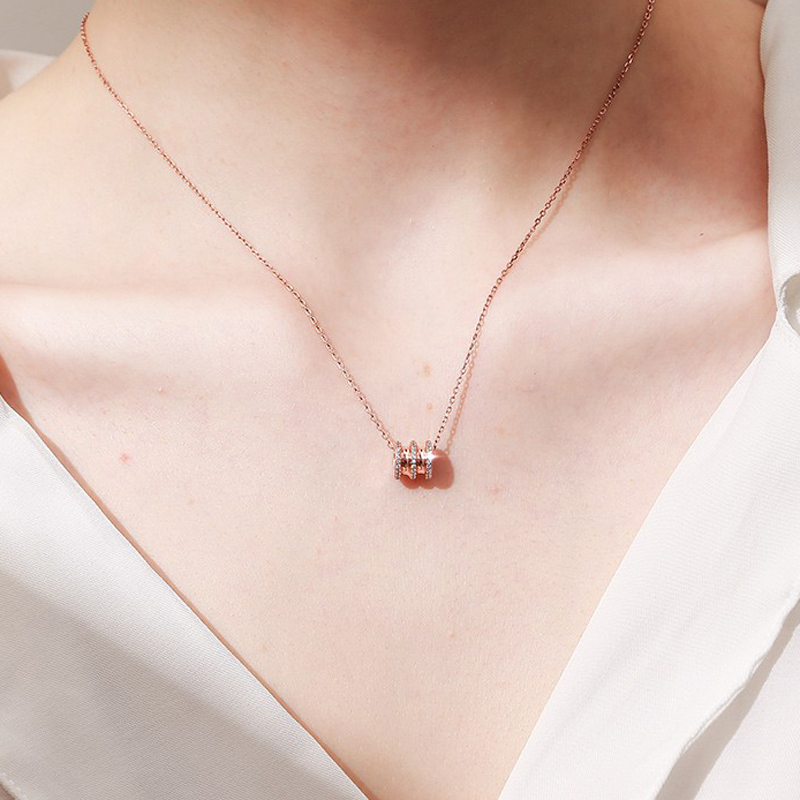 T400 玫瑰金小蛮腰 项链