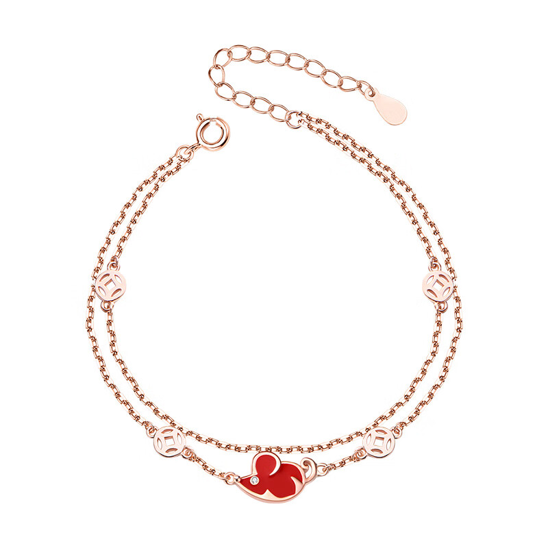 垦利登生肖金鼠手链