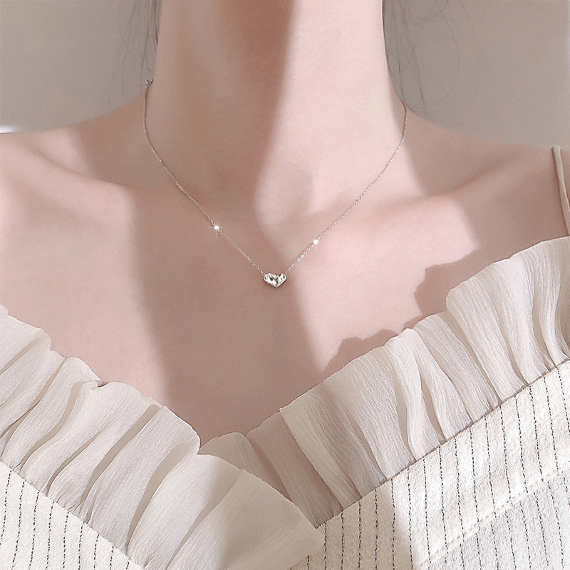 伊黛儿 双面爱心 项链