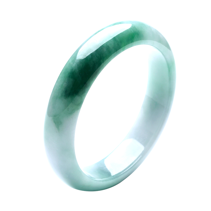 玉友 飘花美观翡翠手镯