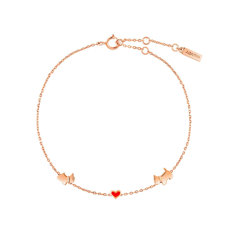 AGATHA 爱心小狗 手链