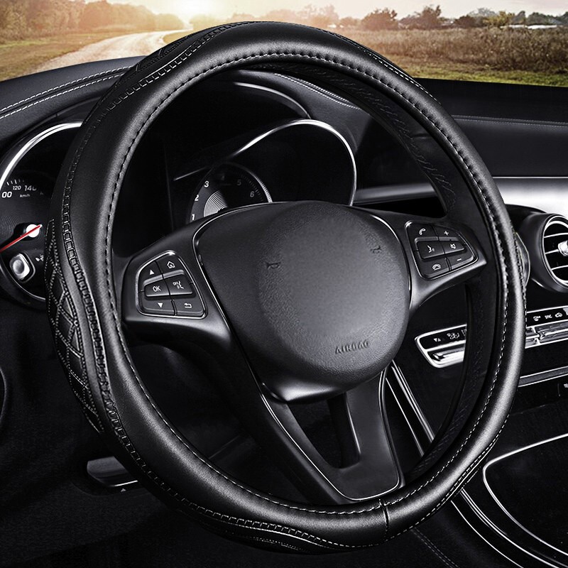 拙列 圆形纯色方向盘套