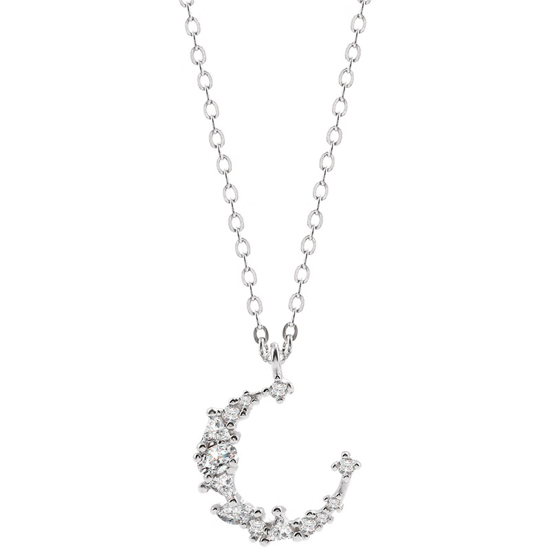 YYEU 月亮锁骨项链