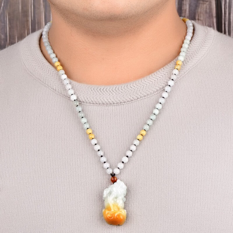 可玉可求 飘黄貔貅 翡翠吊坠