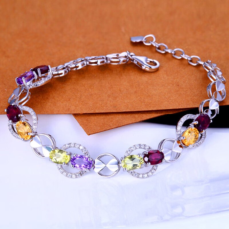 紫艾妮 多彩水晶手链
