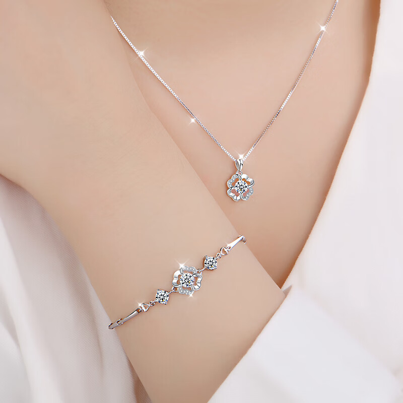 桑玛 日韩风格四叶草 项链