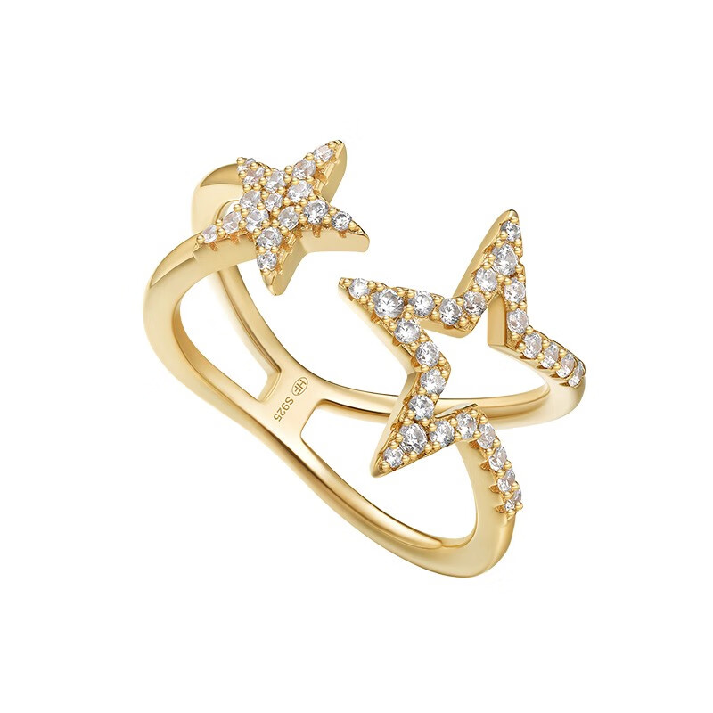 何方珠宝 双子星戒指