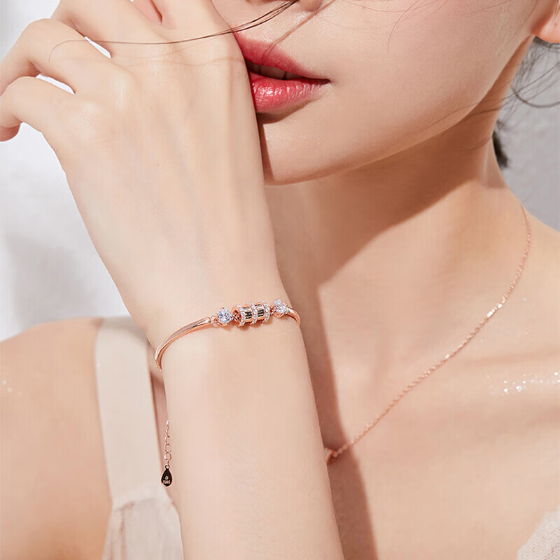 桑玛 玫瑰金色手链