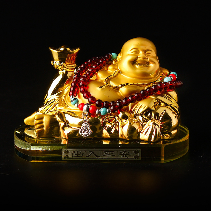 车太太 弥勒佛车载摆件