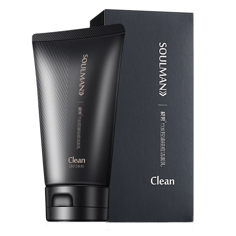 极男 竹炭控油祛痘洁面乳