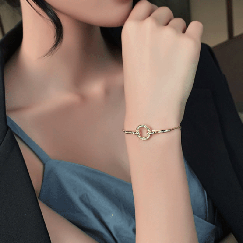 晓色 满钻圆环轻奢手链