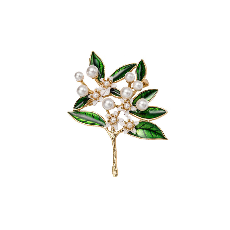 shes 栀子花束 胸针