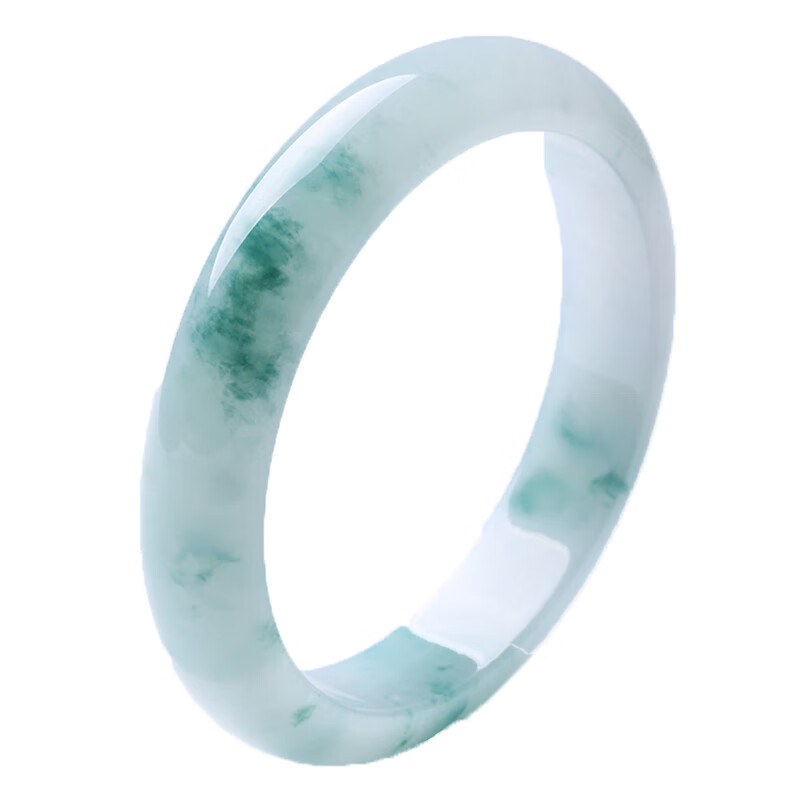 净心石 飘花翡翠玉手镯