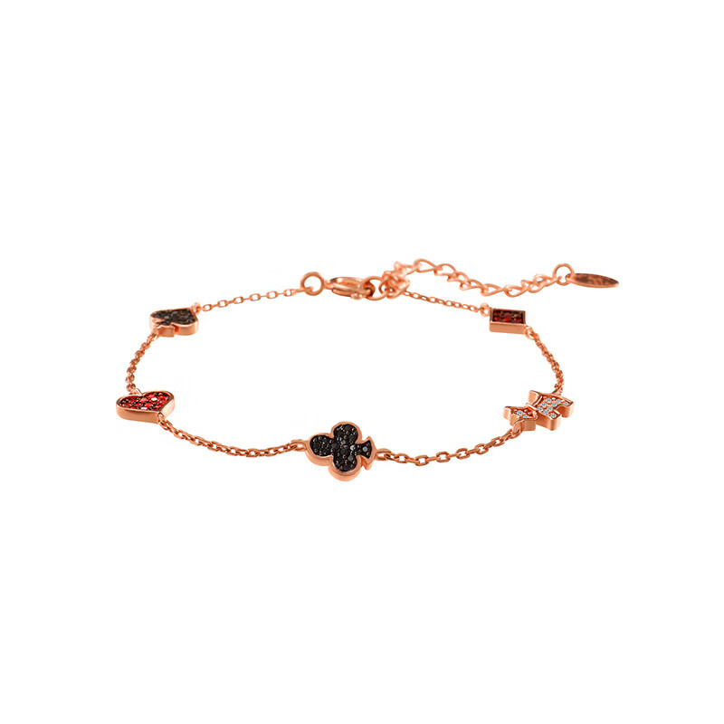 瑷嘉莎扑克爱心方块手链