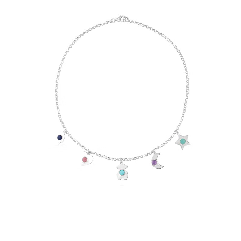 桃丝熊时尚锁骨项链