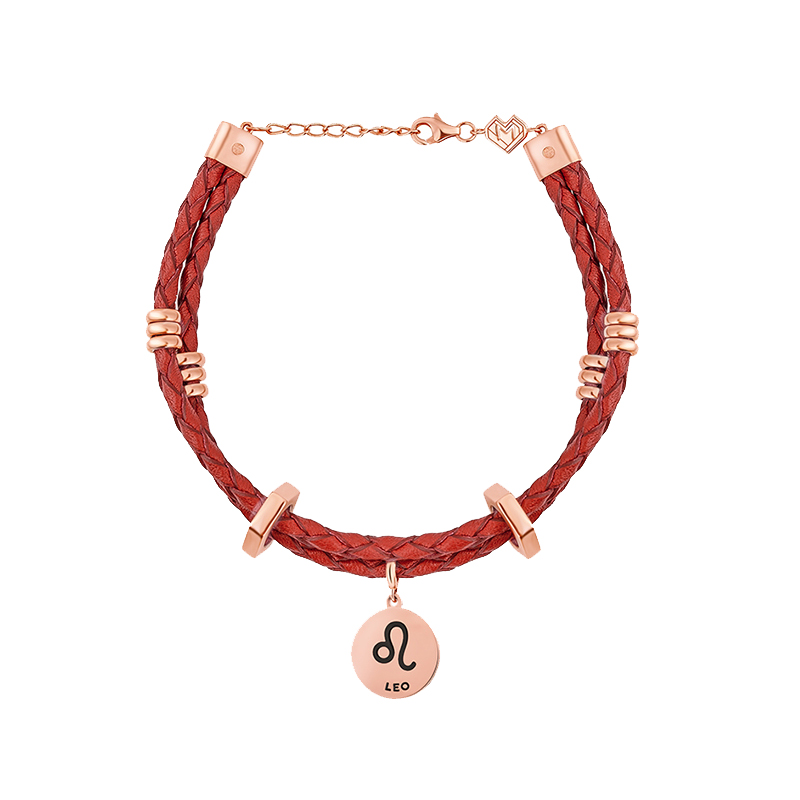 周大福 狮子座红绳手链