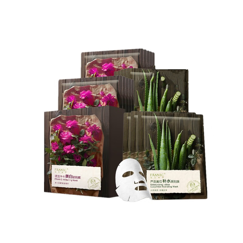 法兰琳卡 玫瑰芦荟黄瓜美白面膜