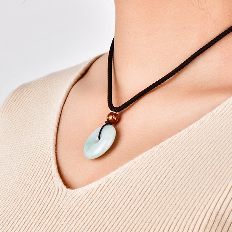 千载一玉 翡翠平安扣吊坠