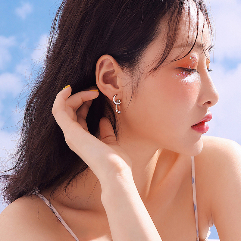 桑玛 气质星月耳饰