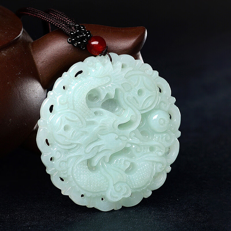 东方雅翠 龙腾翡翠吊坠