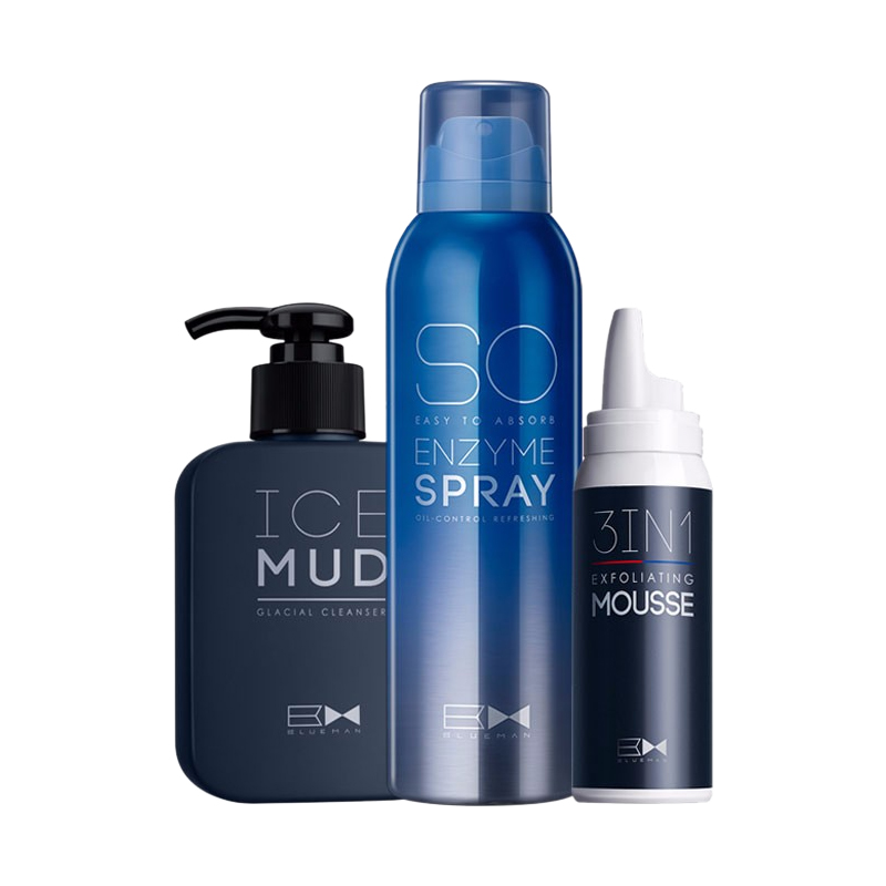 尊蓝 男士去角质洗护套装